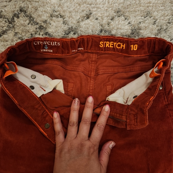 J. Crew/Crewcut Boys' corduroy pant in stretch fit Orange Size 10 - Picture 3 of 3
